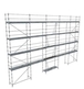 Echafaudage ACIER fixe R200 160 m² PROGRESS PREMIUM garde-corps lisses + planchers acier + plinthes - TUBESCA - 0P000400