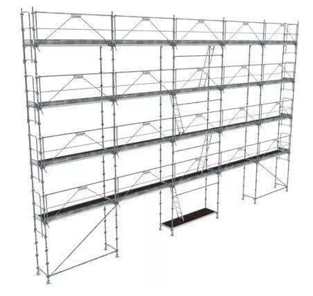 Echafaudage ACIER fixe R200 160 m² PROGRESS PREMIUM garde-corps FUSIO + planchers alu/bois + plinthes - TUBESCA - 0P000401