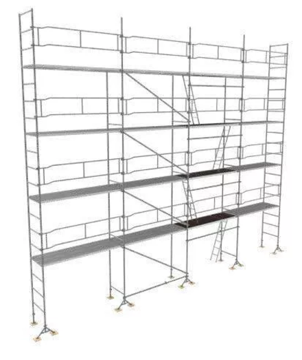 Echafaudage ACIER fixe M49 130 m² EXPERT PLUS structure + planchers acier + accès - TUBESCA - 0P000535