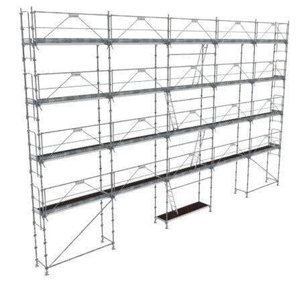 Echafaudage ALU fixe R200 160 m² RECORD PREMIUM garde-corps SECURIT’UP + planchers alu/bois - TUBESCA - 0P000638