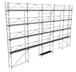 Echafaudage ALU fixe R200 160 m² RECORD PREMIUM garde-corps SECURIT’UP + planchers alu/bois - TUBESCA - 0P000638