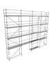 Echafaudage ACIER fixe R200 128 m²  PROGRESS MEDIUM garde-corps lisses + planchers acier + plinthes - TUBESCA - 0P000966