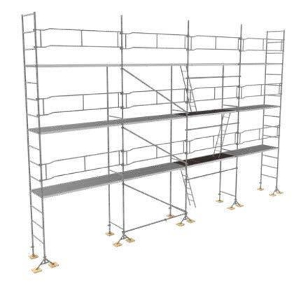 Echafaudage ACIER fixe M49 104 m² MASTER structure seule - TUBESCA - 0P000967
