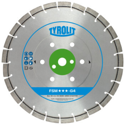 Disque diamant béton pour scies de sol diam. 300x2,4x25,4 PREMIUM TYROLIT - 34015812