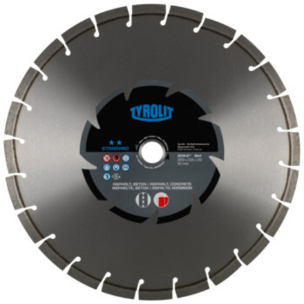 Disque diamant mixte pour tronçonnage - sciageportatif 300x2,8x25,4/20 STANDARD TYROLIT - 34237091