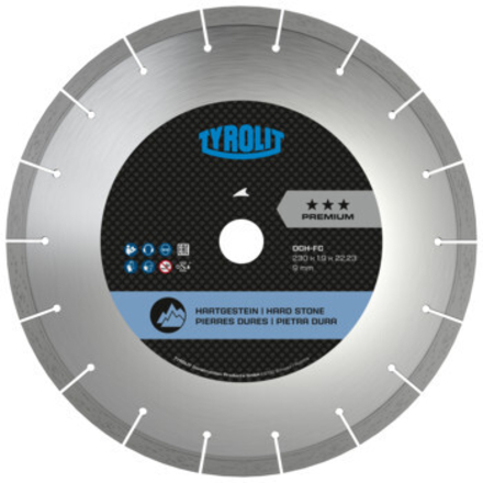 Disque diamant granit - sciage électro-portatif 230x1,9x22,23 PREMIUM TYROLIT - 475800