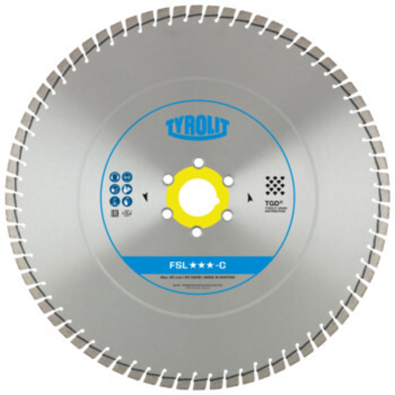 Disque diamant béton pour scies de sol diam. 500x3,9x25,4 PREMIUM TYROLIT - 613271