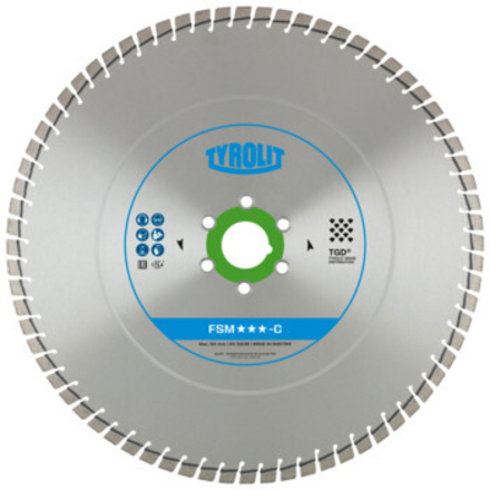 Disque diamant béton pour scies de sol diam. 600x5x25,4 PREMIUM TYROLIT - 613286