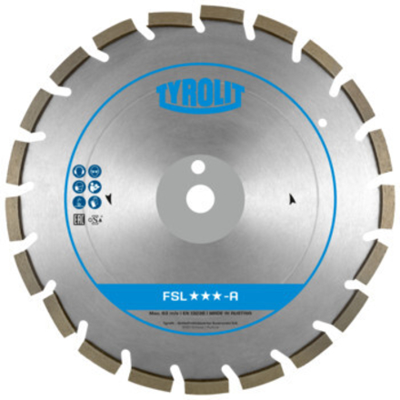 Disque diamant asphalte pour scies de sol diam. 450x3,6x25,4 PREMIUM TYROLIT - 620544
