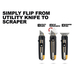 Cutter grattoir 2 en 1 TOUGHBUILT 5 lames - TBH4S501