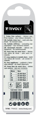 Fraise lime carbure Cylindrique en bout Denture normale brise copeaux Forme D # / Ø: 6 / d2: 6 / L: 50 TIVOLY - 10316320600