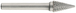 Fraise lime carbure conique -TivolyNorm -Denture normale -Brise copeaux -Forme D # / Ø: 16 / d2: 6 / L: 70 TIVOLY - 103171116006