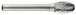 Fraise lime carbure ovale -TivolyNorm -Denture normale -Brise copeaux -Forme D # / Ø: 20 / d2: 6 / L: 70 TIVOLY - 103181120006