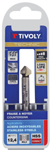 Fraise à noyer 90° HSS-E5 -DIN 335C -Queue cylindrique / Ø: 12.4 / L: 56 TIVOLY - 10331621240