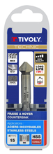 Fraise à noyer 90° HSS-E5 -DIN 335C -Queue cylindrique / Ø: 15 / L: 60 TIVOLY - 10331621500