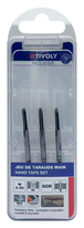 Jeu de 3 tarauds main -M -Acier au Chrome (Blister) / Ø: 3 X 0.5 TIVOLY - 1050012030050