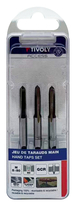 Jeu de 3 tarauds main -M -Acier au Chrome (Blister) / Ø: 5 X 0.8 TIVOLY - 1050012050080