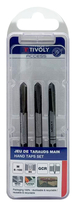Jeu de 3 tarauds main -M -Acier au Chrome (Blister) / Ø: 6 X 1 TIVOLY - 1050012060100
