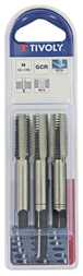Jeu de 3 tarauds main -M -Acier au Chrome (Blister) / Ø: 12 X 1.75 TIVOLY - 1050012120175