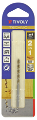 Foret 2 en 1 HSS Bois/Métaux -Pointe en croix -Goujures grand dégagement / L: 70 Ø: 3.5 TIVOLY - 10804420350