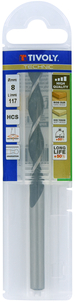 Foret bois 3 pointes -Queue cylindrique -Gradué SLR / L: 117 Ø: 8 TIVOLY - 10863840800