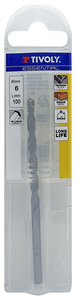 Foret bétons -Queue cylindrique (Etui plastique) / L: 100 Ø: 6 TIVOLY - 10900240600