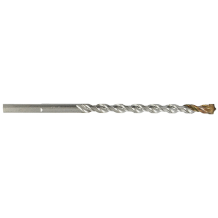 Foret bétons L200mm -Plaquette carbure pointe de centrage -Queue cylindrique 3 méplats / L: 200 Ø: 8 TIVOLY - 10913120800