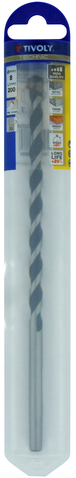 Foret bétons L200mm -Plaquette carbure affûtée diamant -Queue cylindrique / L: 200 Ø: 8 TIVOLY - 10913220800
