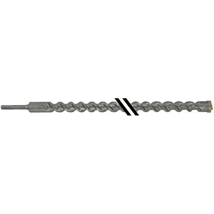 Foret bétons 3 taillants MASTER3 -L450mm -Pointe de centrage -Triple goujures -SDS+ / L: 450 Ø: 25 TIVOLY - 10923932500