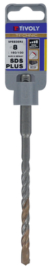 Foret bétons 2 taillants SPEEDER2 -L160mm -Pointe de centrage -Quadruple goujures -SDS+ / L: 160 Ø: 15 TIVOLY - 10931131500