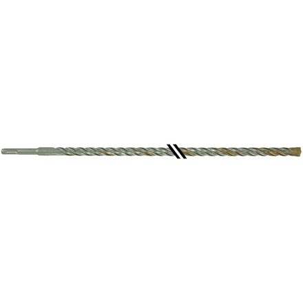Foret bétons 2 taillants SPEEDER2 -L460mm -Pointe de centrage -Quadruple goujures -SDS+ / L: 460 Ø: 14 TIVOLY - 10931431400