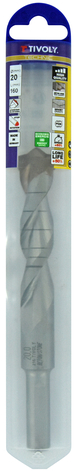 Foret bétons -Plaquette carbure pointe de centrage -Queue cylindrique 3 méplats / L: 160 Ø: 20 TIVOLY - 10960522000