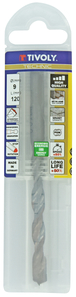 Foret bétons -Plaquette carbure pointe de centrage -Queue cylindrique 3 méplats -Gradué SLR / L: 120 Ø: 9 TIVOLY - 10960540900