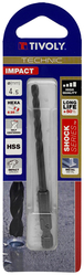 Foret métaux taillé meulé Shock Serie HSS -Revêtu STEAM -Affûtage spécial -Queue hexagonale Ø: 4.5 L: 99 TIVOLY - 11434320450