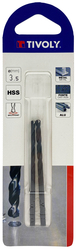 Foret métaux taillé meulé HSS -Revêtu STEAM -DIN338 -h8 -Pointe en croix Ø: 3.5 L: 70 TIVOLY - 11436720350
