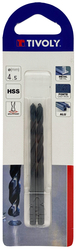 Foret métaux taillé meulé HSS -Revêtu STEAM -DIN338 -h8 -Pointe en croix Ø: 4.5 L: 80 TIVOLY - 11436720450