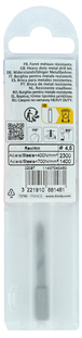 Foret métaux monobloc taillé meulé HSS -Pointe en croix -Queue hexagonale Ø: 4.5 L: 46 TIVOLY - 11437040450