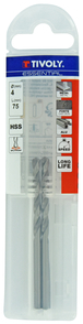 Foret métaux taillé meulé HSS -DIN338 -h8 -Pointe en croix Ø: 4 L: 75 TIVOLY - 11437740400
