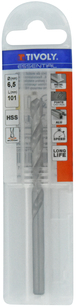 Foret métaux taillé meulé HSS -DIN338 -h8 -Pointe en croix Ø: 6.5 L: 101 TIVOLY - 11437740650