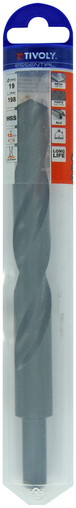 Foret métaux T taillé meulé HSS -DIN338 -h8 -Pointe en croix -Queue réduite Ø: 19 L: 198 TIVOLY - 11437841900