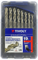 19 forets métaux HSS taillés meulés pointe en croix Ø 1 à 10mm par 0,5 mm TIVOLY - 11452070015