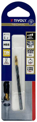 Foret métaux taillé meulé HSS -Revêtu en bout TiN -DIN338 -h8 -Pointe en croix -Queue à 3 méplats Ø: 4.2 L: 75 TIVOLY - 11453120420