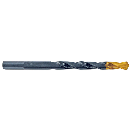 Foret métaux taillé meulé HSS -Revêtu en bout TiN -DIN338 -h8 -Pointe en croix -Queue à 3 méplats Ø: 6 L: 93 TIVOLY - 11453120600