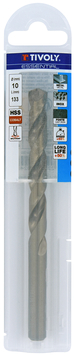 Foret métaux HSS-E5 -Revêtu GOLD -DIN338 -h8 -Pointe en croix Ø: 10 L: 133 TIVOLY - 11455041000