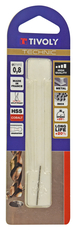 Foret métaux HSS-E5 cobalt -Revêtu GOLD -DIN338 -h8 -Pointe en croix -Gradué SLR Ø: 0.8 L: 30 TIVOLY - 11468520080