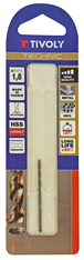 Foret métaux HSS-E5 cobalt -Revêtu GOLD -DIN338 -h8 -Pointe en croix -Gradué SLR Ø: 1.8 L: 46 TIVOLY - 11468520180