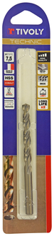 Foret métaux HSS-E5 cobalt -Revêtu GOLD -DIN338 -h8 -Pointe en croix -Gradué SLR Ø: 7.5 L: 109 TIVOLY - 11468520750