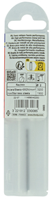 Foret métaux HSS-E5 -Revêtu GOLD -DIN338 -h8 -Pointe en croix -Gradué SLR Ø: 2 L: 49 TIVOLY - 11468540200