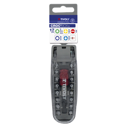 17 pièces -16 embouts bagués torsion + 1 porte-embout quick change magnétique TIVOLY - 11501570028