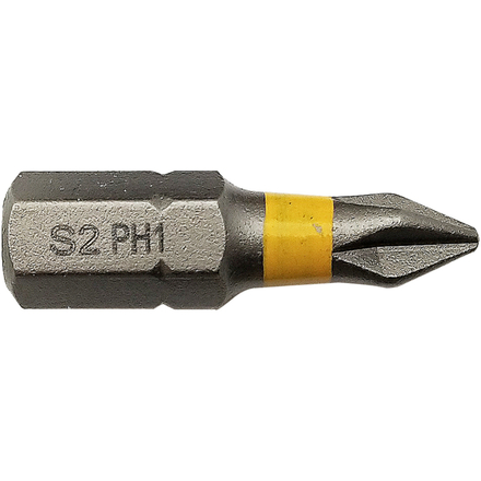 Embout de vissage -Torsion -Pour vis Phillips (Blister) N°: N1 / L: 25 TIVOLY - 11520320100